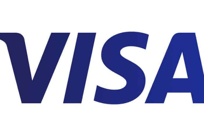 The visa logo on a white background designed by Contexture Group.
